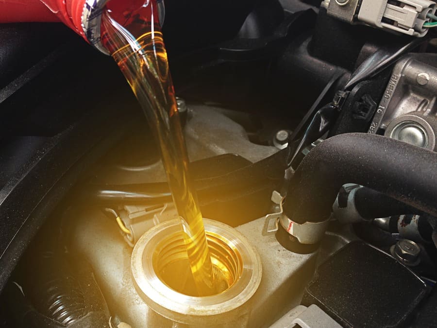 Oil change during service